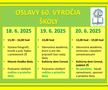 Aktuality / Pozvánka k 60. výročiu školy - foto