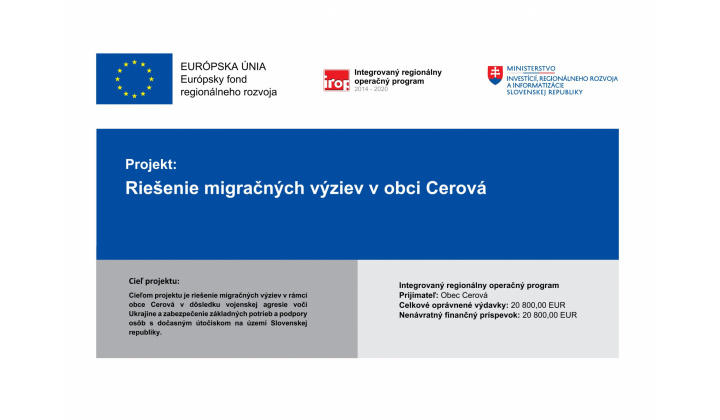 Riešenie migračných výziev v obci Cerová